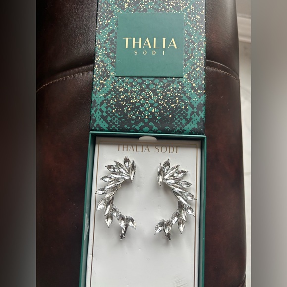 Thalia Sodi Jewelry - Thalia Sodi Shimmering Silver Leaf Earrings